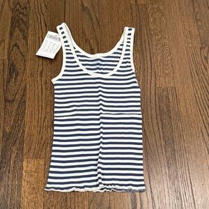Brandy Melville Blue and White Checkered Top